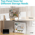 PEGZONE Clamp-on Desk Pegboard, Desk Organizer for Office Gaming Home, Magnetic Metal Peg Board with 15 Accessories, Privacy 