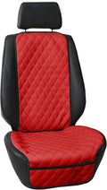 FH Group Car Seat Cushion – Faux Leather Single Front Seat Cover with Front Pockets, Airbag Compatible, Universal Fit Car Sea