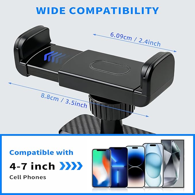 Magnetic Phone Holder for Gym- 360° Adjustable Strong Magnet Phone Mount for Video Recording, Compatible with iPhone, Android, All Smartphones, Gym Accessories for Men& Women