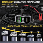 Jump Starter with Air Compressor, 7000A 26800mAh 150PSI Portable Car Battery Jump Starter (All Gas/10.0L Diesel), Jump Box