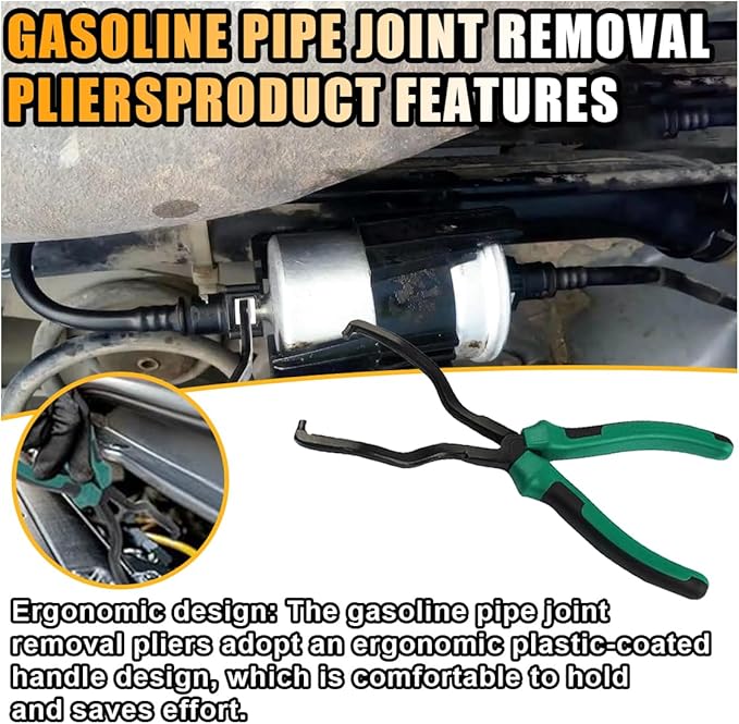 smilfuy Fuel Line Plier, Quick Disconnect Release Removal Tool, Petrol Hose Pipe Clamp Clip with Handle, Universal Fuel Line 