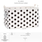 Sea Team Collapsible Canvas Fabric Storage Basket with Handles, Rectangle Waterproof Storage Bin, Box, Cube, Foldable Shelf B