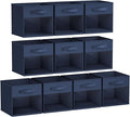 DIMJ Storage Cubes, Cube Storage Bin, 10 Pack Foldable Baskets with Window, Closet Storage Bins with Handle, 11x 11 inch Stor