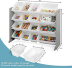Humble Crew Supersized Toy Storage Organizer with 16 Removable Bins, Grey/White – Large Toy Storage for Toddlers Ideal for Ki