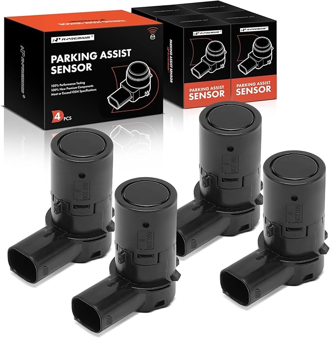 A-Premium 4-PC Reverse Backup Parking Assist Sensor Compatible with Select Jaguar Models - XF 2009-2015, XFR 2010-2015, XFR-S