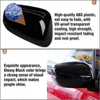 OWITAI Compatible with Honda Fit/Jazz Right Passenger Side Mirror Cap Cover 2009 2010 2011 2012 2013, Glossy Black Door Rearview Mirror Cover Replacement Without Turn Signal Light for Fit/Jazz