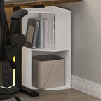 Furinno ECON Corner Shelf, 4-Tier Corner Book Shelf, Storage Shelves, Display Rack, Bookshelf, for Organization and Storage, 