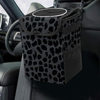 Car Trash Can – Multi-Purpose, Lightweight and Portable with Durable Water-Resistant Coating, No Installation Required, Practical and Ample Capacity, Variety of Colors.Black Leopard Print