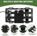 Pridefend Aluminum Alloy Molle Visor Organizer ,Rigid Aluminum Alloy MOLLE Panel Compatible with Backpack Tactical, Versatile Car Sun Visor Organizer for Trucks Vehicle SUV Interior Accessories