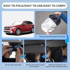 Sun Shade Sunshade for Mercedes Benz GLC 260 GLC 300 GLK-Class 2023-2025 2026 Windshield Cover, 4-Layers Sun Shield 250T Silver Coating Sun Visor Foldable Window Shade Blocks UV Rays Car Accessories