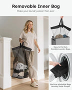SOLEDI Laundry Hamper with Lid 100L Large & Tall Collapsible Laundry Basket, Clothes Hamper with Bag Removable Easy to Carry,