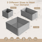 Criusia Drawer Organizer Clothes, 14 Pack Dresser Organizer for Baby Clothes, Underwear, Sock- Foldable Closet Organization a