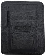 Pennzoil Mini Car Sun Visor Organizer Auto Interior car interior accessories - Car Visor Organizer -4 Card Slots, Pen Holder, Eyeglass Clip, Large Pocket -Small Size 5” x 6”x 0.50” Sunvisor Organizers