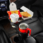JoyTutus Car Cup Holder Expander, Automotive Cup Attachable Tray with 360° Rotation,Large Cup Holder Adapt Most Regular Cups 