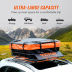 VEVOR Roof Rack Cargo Basket, 51" x 36" x 5" Rooftop Cargo Carrier w/ 15 Cu Ft Waterproof Cargo Bag, 200 LBS Capacity Universal Rack Carrier for SUV, Truck, Pickup