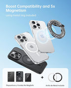 SYNCWIRE Magnetic Phone Ring Holder for MagSafe - Glitter Phone Grip Stand with 360° Rotation Finger Ring Kickstand Blingbling Compatible with iPhone 17 16 15 14 13 12 Pro Max MagSafe Accessories
