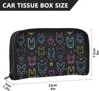 Car Tissue Holder Car Visor Organizer Tissue Box Holder for Car Sun Visor Organizer with Car Vehicle Accessories Essentials Interior for Women Men Neon Bunny Fox Geometric