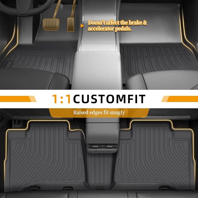 Floor Mats for Toyota 4Runner 2003 2004 2005 2006 2007 2008 2009,4th gen 4runner Floor Mats for 4Runner SR5 TRD Off-Road TRD Pro Limited, TPE Floor Liners Front & Rear Row(FIT for 5&7 Seats)