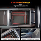 for 2024 Hyundai Palisade Center Console Organizer Tray for 2023-2025 Palisade SE/SEL/XRT/Limited/Calligraphy Armrest Box Secondary Storage Glove Box Insert Accessories (23-25 Palisade Red Trim)