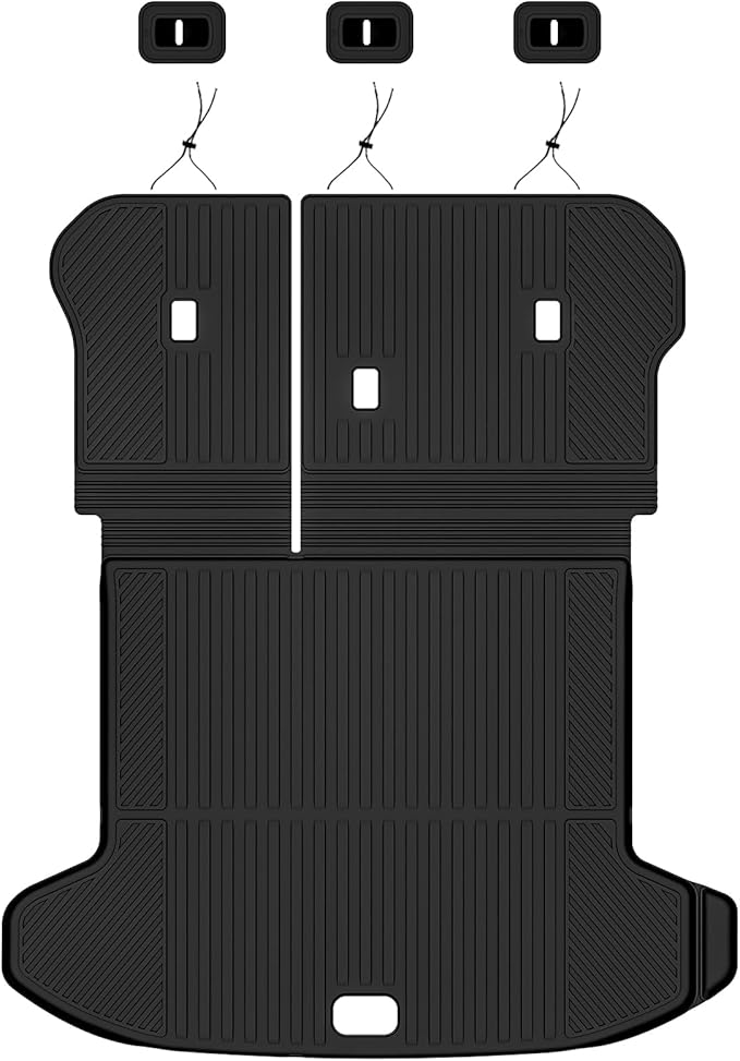 Auxko All Weather Cargo Mat with Backrest Mat Fit for Kia Sportage 2023-2025 2026 TPE Accessoris All Season Guard Odorless Anti-Slip Black