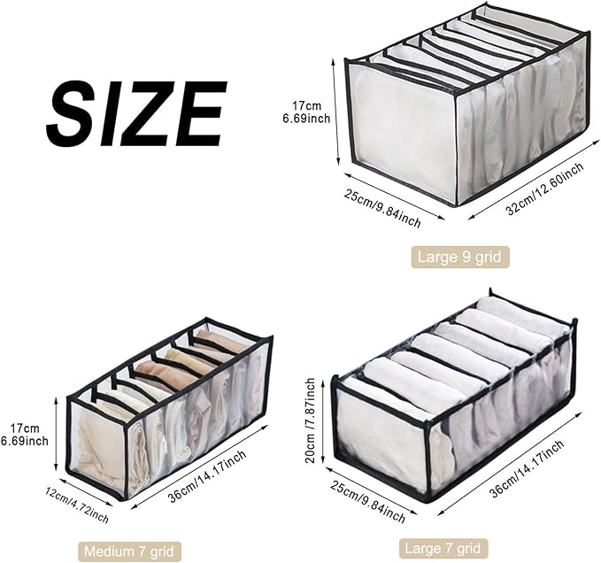 5PCS Wardrobe Clothes Organizer - Foldable Closet Drawer Organizer for Clothes, Portable Closet Organizers and Storage Bins, 