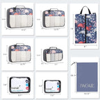 BAGAIL 8 Set/9 Set Packing Cubes Luggage Packing Organizer for Travel, Suitcase Packing Bags for Travel Accessories
