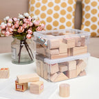 Anywish Small Storage Bins with Lids 3.2 QT- 8 Packs Plastic Storage Containers for Organizing Stackable Clear Storage Boxes,