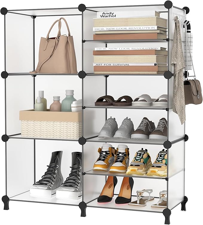 AWTATOS Closet Organizer 6 Cube Storage Shelves Portable Closet Clothes Organizers and Storage Stackable Cubby Shelving for C