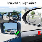 Car Blind Spot Rearview Mirror, Retrofit Mirror Wide Angle Reversing Auxiliary Mirror, Glass HD Wide View Field Double-Side Mirror 360°Adjustable, Right