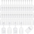 Hillban 50 Pieces Bulk Luggage Tag Travel Bag Leather Suitcase Tags with Full Privacy Cover and Name ID Card for Luggage Suit