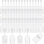 Hillban 50 Pieces Bulk Luggage Tag Travel Bag Leather Suitcase Tags with Full Privacy Cover and Name ID Card for Luggage Suit