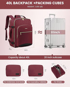 LOVEVOOK Travel Backpack for Women & Men 40L,Airline Approved Carry On Backpack Travel Essentials,TSA Carry on Luggage,Waterp