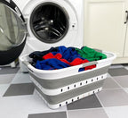SAMMART 42L (11 gallon) Collapsible Plastic Laundry Basket - Foldable Pop Up Storage Container/Organizer - Space Saving Hampe