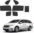 Front Side Half Window Shade Foldable Custom Fit for Honda Odyssey 2018-2024 Car Window Shades for Side Window Sun Shade UV Protection Heat Insulation for Camping Sleeping 6PCS