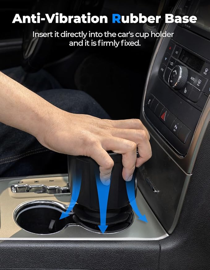 KEMIMOTO Adjustable Car Drink Holder Expander Compatible with Yeti, Stanley, Hydro Flask, Water Bottles and Mugs in 18-40oz, 