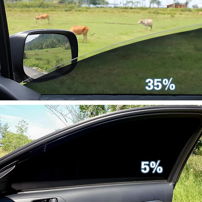 35% VLT Ceramic Car Window Tint - (20in * 20ft) Window Privacy Film, 99% Blocks UV & 95% IR Ray, Glare Reduction Blackout Windows Film Auto Car Windshield Sun Shade Roll