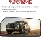 Driver Side Mirror Replacement for Toyota Tundra 2022 2023, Left Lower Exterior Side Rearview Mirrors Glass, with Backing Plate, Power Heated