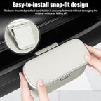 UYYE Car Trash Can, Car Garbage Bin with Lid & Handle - Leak-Proof Mini Trash Can for Car, Truck, SUV - Essential Car Accessories for Organization (White)