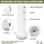 Travel Vacuum Bags with Electric Pump, Vacuum Travel Bags for Luggage and Suitcase, Clothes Clothing (6S 6XS)