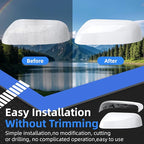 Driver Side Mirror Cover Replacement for Ford Explorer 2016 2017 2018 2019 - Left Side Mirror Covers, Rear View Mirror Cap Accessories White