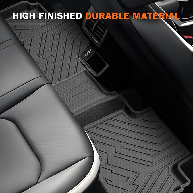 KUST Floor Mats Cargo Mat for Honda Prologue & Chevy Blazer EV 2024-2025 2026, All Weather Rear Trunk Liner with Backrest Mat for Prologue Accessories TPE Rubber High Edge