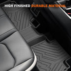KUST Floor Mats for 2023-2026 Honda Accord Accessories (Include Hybrid), All Weather Floor Liners Front Rear 2 Rows Car Mats TPE Rubber Raised Edge, Extra Heel Pad Plate