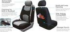 FH Group Three Row Full Set - 7 Seater All Purpose Flat Cloth Built-in Seat Belt Car Seat Cover- Universal Fit for Cars Truck