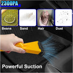 Car Vacuum Cleaner, DC 12V Multi-Purpose Automotive Wet and Dry Vacuum with 3 Nozzles, Portable Handheld Vehicle Interior Dus