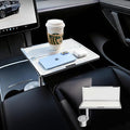 Car Table & Car Desk Tray for Round Cup Holder, 360° Rotating & Foldable Design, Easy Install, Car Accessories Compatible with Tesla