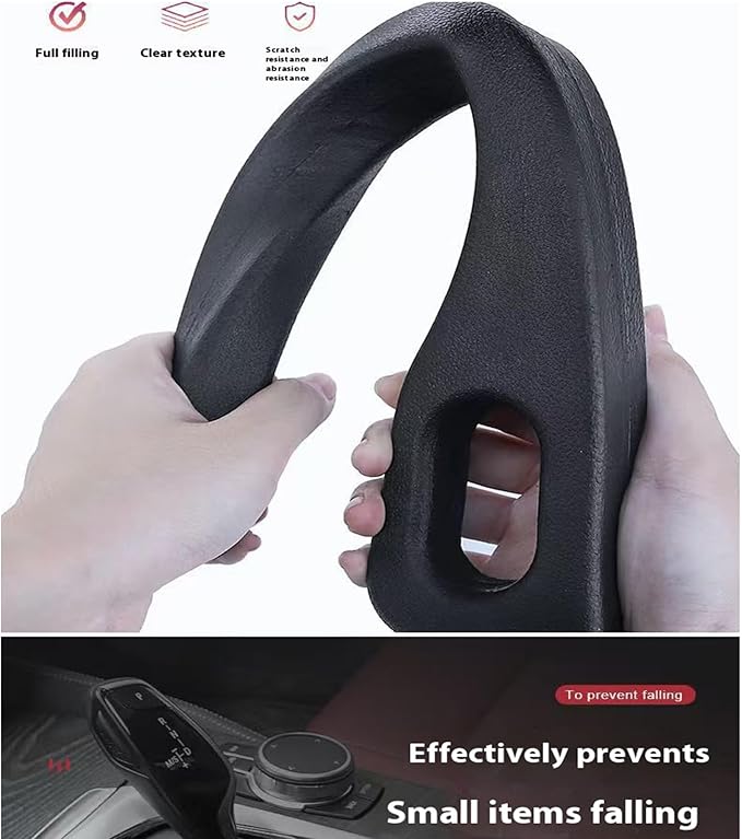 Car Seat Gap Filler- Universal Console Catcher to Prevent Items from Falling Between Seats and Console, Anti-Drop Organizer with Secure Fit (Beige)