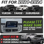 Muslogy Dashboard Storage Box Compatible with 2021 2022 2023 2024 GMC Yukon Chevy Tahoe Suburban Accessories Insert Behind Screen Console Organizer for Tahoe Suburban 2021-2024 Not for Denali(Brown)