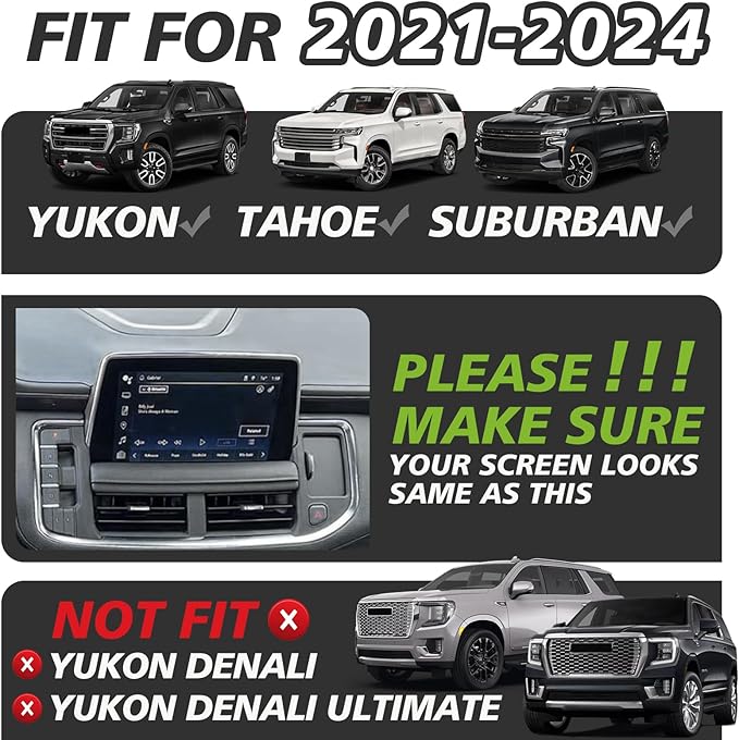 Muslogy Dashboard Storage Box Compatible with 2021 2022 2023 2024 GMC Yukon Chevy Tahoe Suburban Accessories Insert Behind Screen Console Organizer for Tahoe Suburban 2021-2024 Not for Denali(Brown)