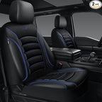 CAR PASS Comfortable 3D Foam Mesh Leather Car Seat Covers Front, Air Cool Mesh Breathable Front Seat Covers for Car, Universa