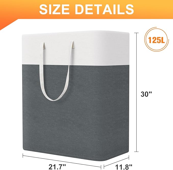 TasticTotes laundry basket 3-Pack, laundry hamper, Hamper with handles, collapsible laundry baskets, Waterproof dirty clothes